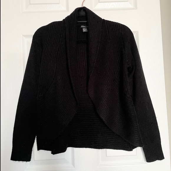 H&M Black Ribbed Cardigan - Picture 1 of 3